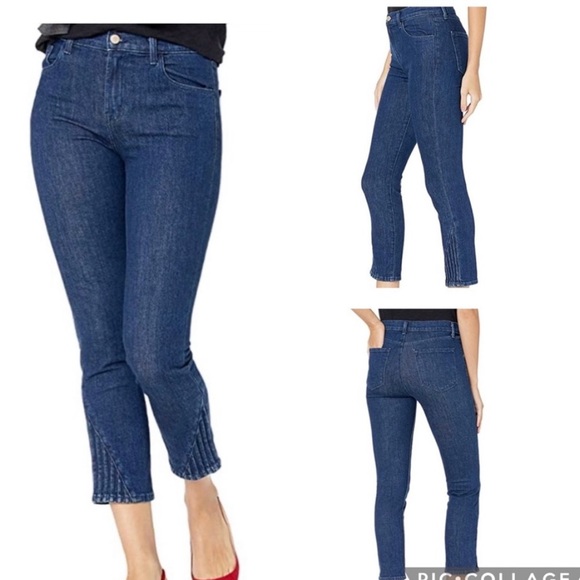 J Brand Ruby High-Rise Dark Wash 
Crop Jean Women’s Size 28 - Picture 1 of 16